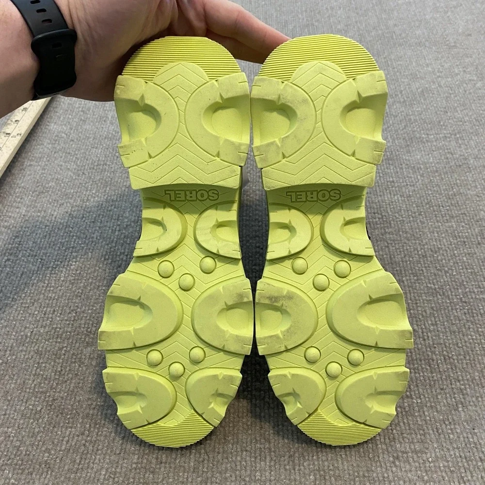 Sorel Chelsea Boots Womens Size 7 Black Waterproof Ankle Neon Sole LZ6060-010 - Picture 9 of 12